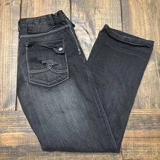 Men’s ASAP AKADEMIKS Small Arms Patrol Jeans, Black, 36x32, Vtg, Y2K, Distressed