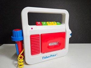 Fisher Price Tape Cassette Pretend Player Recorder Microphone Speaker W/ Tape