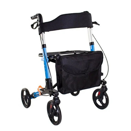 Rollator Walker Aluminium Foldable Walking Frame Mobility Aid Rollator 4 Wheels - Picture 13 of 15