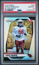 2024 PANINI PRIZM SILVER PRIZM #325 DARIUS ROBINSON PSA 10