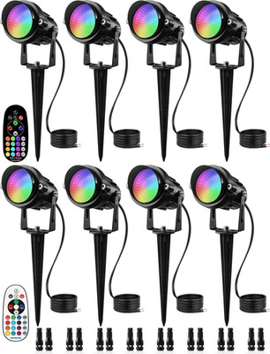 12W RGB Color Changing Landscape Lights Low Voltage LED Landscape Lighting Remot