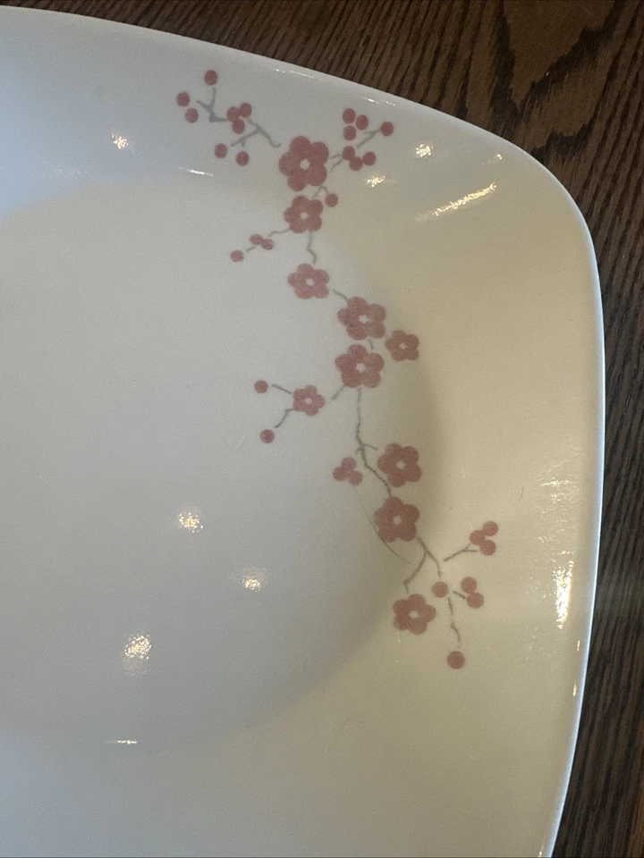 CORELLE Hanami Garden Square Red Cherry Blossom Replacement Plate - Image 3 of 4