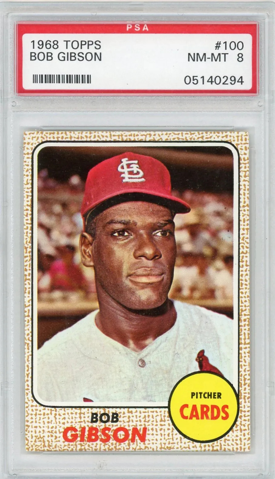 1968 Topps Bob Gibson #100 PSA 8