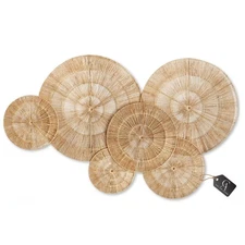 Wicker 23 Inch Jute Wall Decor Baskets, Set of 6 Extra Large Woven Jute Wall ...