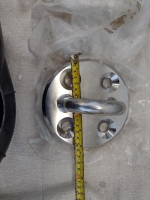 Edelstahl feststehendes rundes Pad Auge 150 mm Durchmesser sehr robust