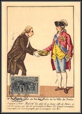 49971 N°444 Révolution francaise napoleon bailly presentant au roi les clefs de 
