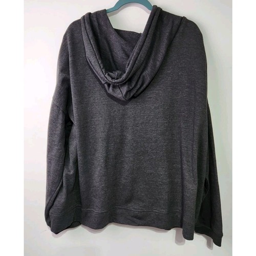 C ACTIVE Sweatshirt 26/28W WOMENS FULL ZIP SOLID Gray w/ colored STRIPS - Picture 2 of 6