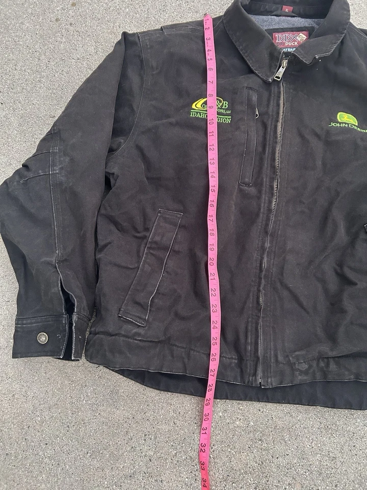 Chaqueta de trabajo John Deere C&B Operations Idaho Region negra pato para hombre XL Foto 3 de 4