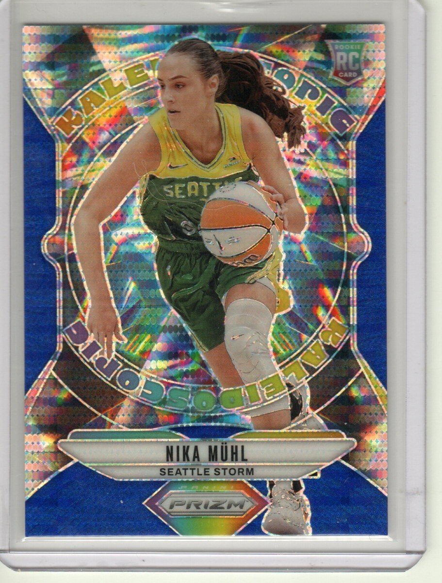 2024 Panini Prizm WNBA - Kaleidoscopic Nika Muhl #2 Blue Pulsar Prizm /199 (RC)
