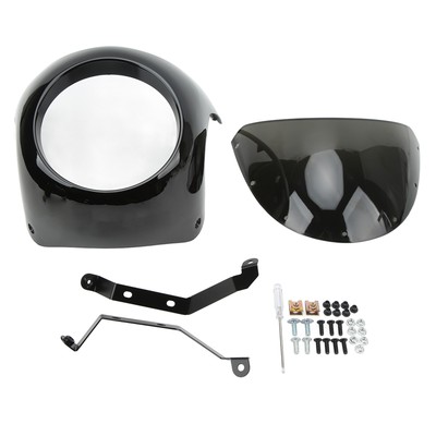 Glossy Black 7in Motorcycle Headlight Fairing Smooth Surface Aging Resistant For