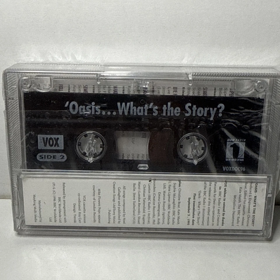 Oasis What's The Story-Vox/BBC Radio 1 Documentary Cassette (1996) New Sealed - Image 3 of 4