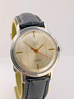 Collectible Poljot De Luxe Automatic Stainless Steel Case 29 Jewels USSR 2415
