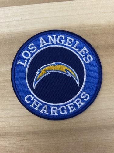 2er SET LOS ANGELES CHARGERS BESTICKT AUFBÜGLER PATCH 3”-1,5” DURCHMESSER - Bild 2 von 3