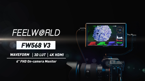 FEELWORLD FW568 V3 6 pulgadas DSLR Cámara Monitor de Campo 3D LUT Full HD LCD - Vídeo 1 de 1