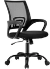 Silla de Oficina Ergonomica de Malla Ajustable Giratoria de Color Negro Mate