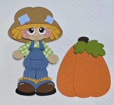 Fall Scarecrow Standing Set. Scrapbook, Card Making Paper Piecing
