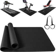 Exercise Equipment Mat, Non Slip Rubber Floor Protector, Treadmill Bike