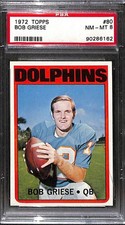 1972 TOPPS #80 BOB GRIESE PSA 8 NM-MT 90286162 