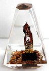 Vintage Hand Carved Painted Horned Owl Lucite/acrylic Unique Canada Paperweight — photo 2