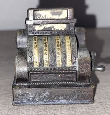 Vtg National Miniature Cash Register Die Cast Metal Replica Pencil Sharpener