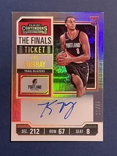 2023-24 Panini Contenders Kris Murray #125 The Finals Rookie Ticket #10/49 Auto 