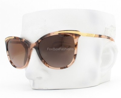 Ralph Lauren Sunglasses Pink Brown Tortoise Polarized RA 5203 1463/T5 with Case