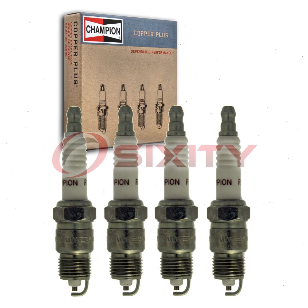 4 pc Champion Copper Plus Spark Plugs for 1971-1974 Chevrolet Vega 2.3L L4 ef