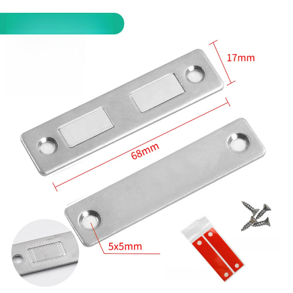 Heavy Duty Magnetic Cabinet Door Stops 2 Pack for Secure Cabinet Closure