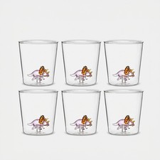 Set de 6 verres design en verre Made in Italy Triceraptos
