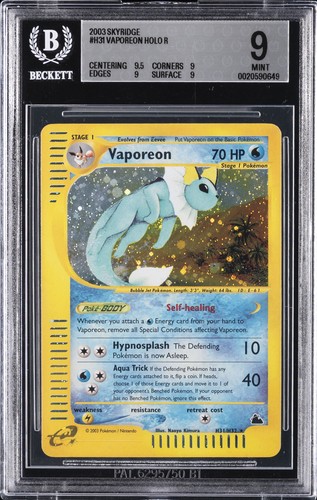 2003 SKYRIDGE #H31 VAPOREON BGS 9