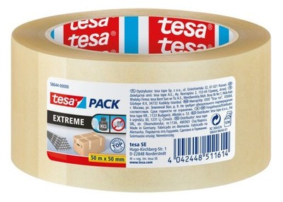 tesa Pack Extreme 50 m x 50 mm, transparent  Packband