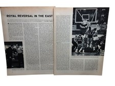 1966 Cincinnati Royals Basketball Article Jerry Lucas Two Page Feature