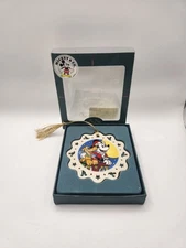 Lenox Disney Mickey & Co “Bundle of Cheer” Porcelain Christmas Ornament w/ Box