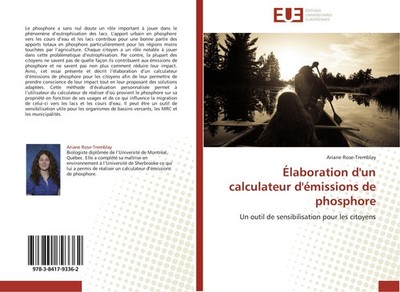 Élaboration d'un calculateur d'émissions de phosphore Ariane Rose-Tremblay