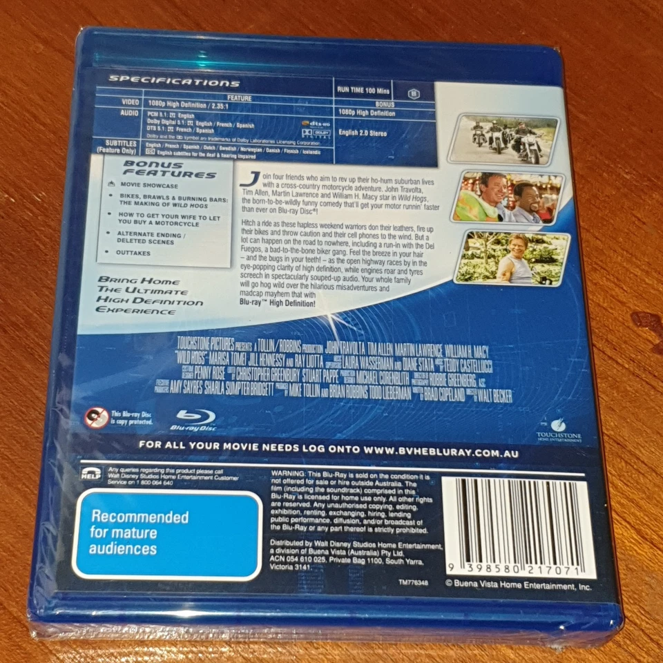 Wild Hogs (Blu-ray, 2007) John Travolta / Tim Allen - New & Sealed - FREE POST  - image 2 of 2