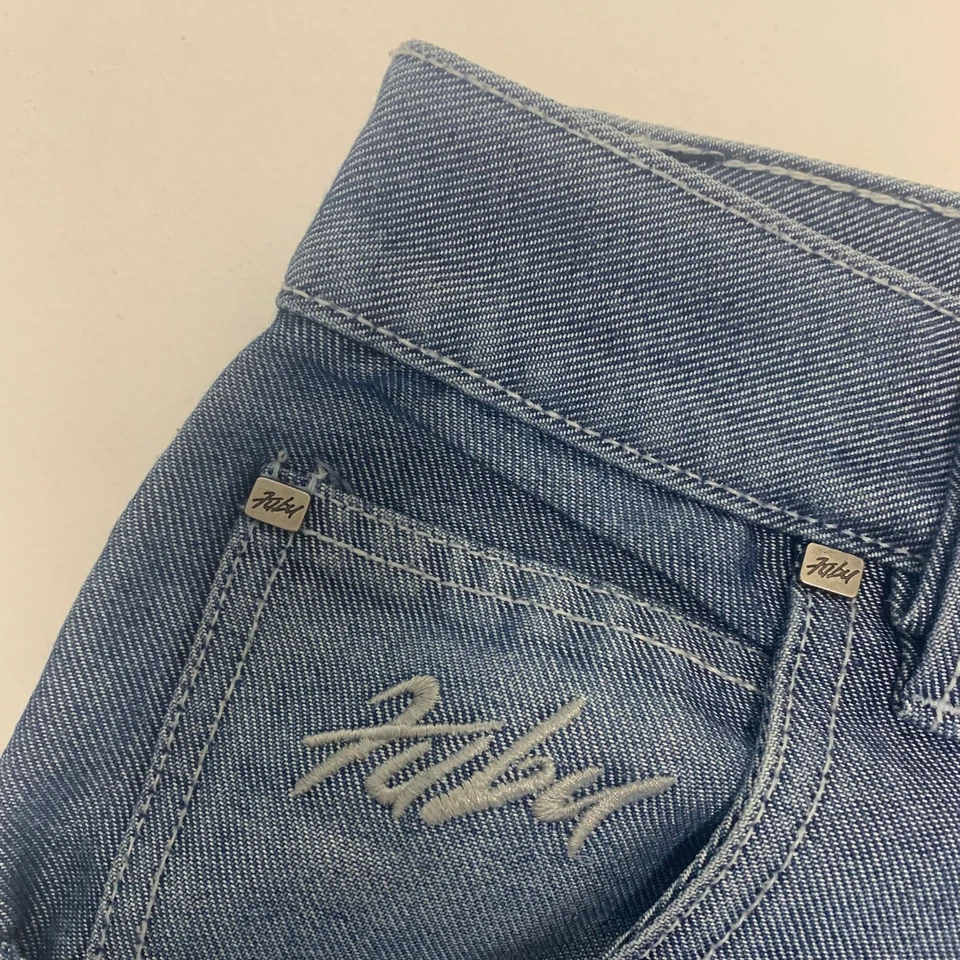 FUBU Carpenter Jeans Baggy Fit Denim Retro Blue Women's Size 10 - Image 4 of 4