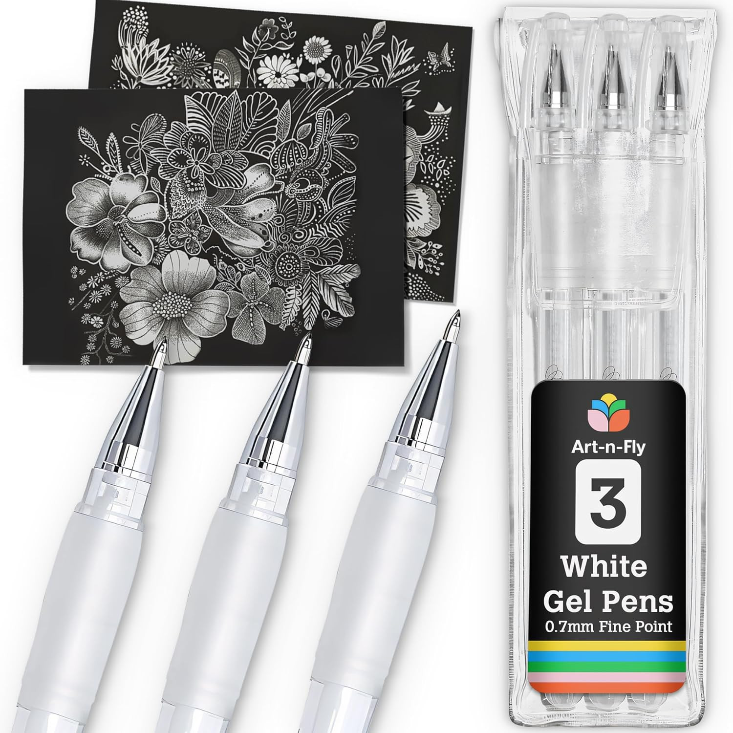 White Gel Pens for Black Paper | White Ink Pen for Artists 0