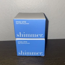 Lot of 2 Shimmer Simply White Teeth Whitening Powder Exp. 2028 / FREE SHIP !
