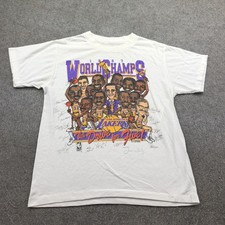 Vintage Los Angeles Lakers Shirt Mens Medium Caricature Basketball Salem 1987