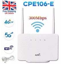 4G/5G LTE CPE Wireless Router with SIM Card Slot 300Mbps WiFi Hotspot UNLOCKED
