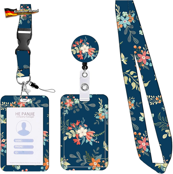Lanyard Halskette Mit Einziehbarer Ausweishalter Und Kartenhalter, Ausweisjojo,K-image