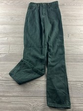 Vintage Wrangler High Waist Pine Green Jeans Women  s Tapered Leg Mom Fit 7X32