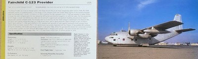 Provider C 123 Fairchild Picture Aircraft Info Detail Original Article Sheet