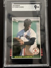 1985 Roger Clemens Donruss Rookie Card #273 SGC Grade 9