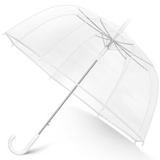 52 inch Large Canopy Clear Bubble Umbrellas, High-Visibility Transparent Dome...