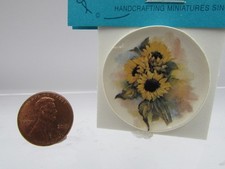 Dollhouse Miniature Blooming Sunflowers Decorative Plate BYBCDD637