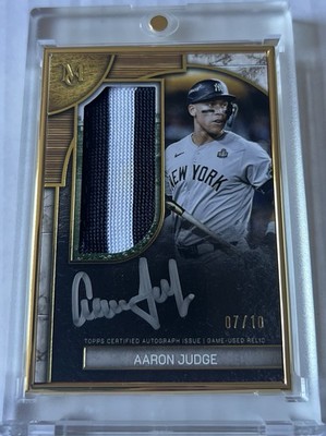2025 Topps Museum Collection Aaron Judge Patch Auto /10 New York Yankees RARE!