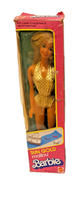 #ad Vintage Sun Gold Malibu Barbie Doll Mattel 1970s Original Box $44.95