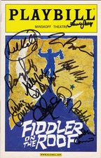 Fiddler on the Roof cast-signed Playbill Broadway Minskoff Theatre 2004