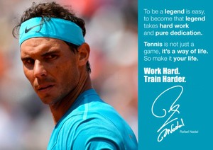 Rafael Nadal Poster Motivational Quote 50 Tennis Legend A3 420mm X 297m Ebay